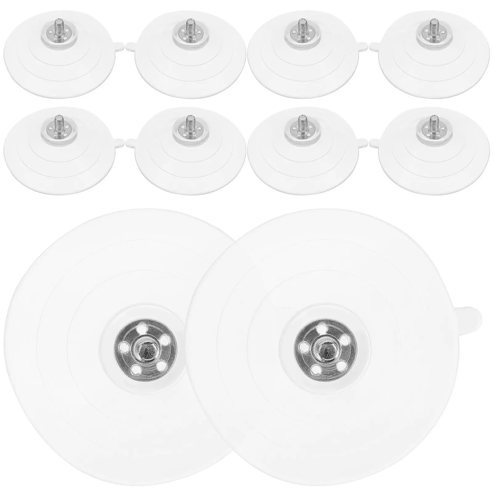 

10Pcs Thread Screw Suction Cups Clear PVC Heavy Duty Strong Sucker Pads for Glass Windows Bathroom Kitchen Use