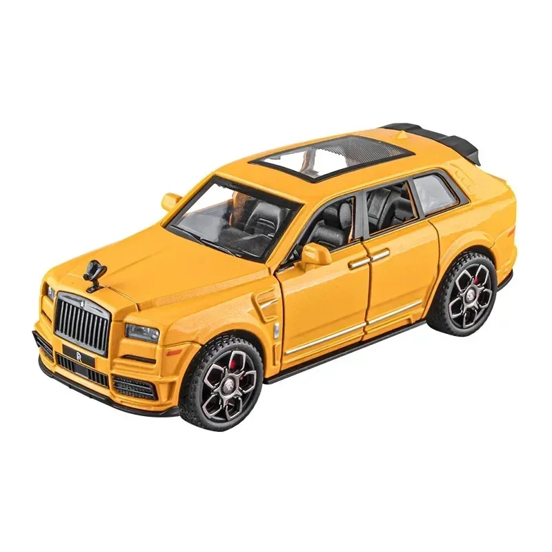 Rolls-royce Cullinan-modelo de coche de juguete para niños y adultos, vehículo fundido a presión, puerta abierta, luces y sonidos, regalo, 1:36