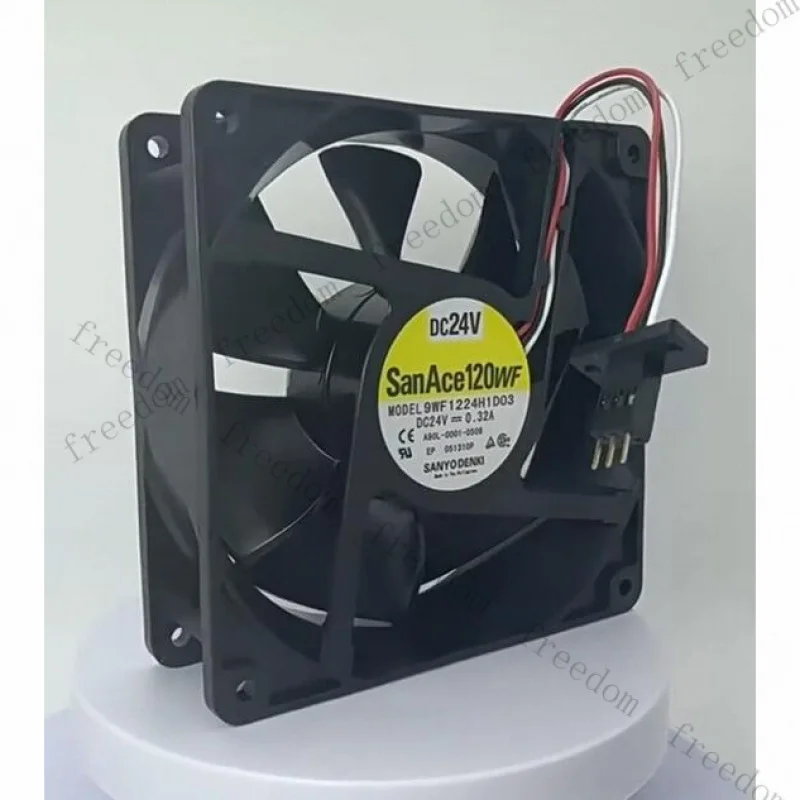 HTS    Fan For SANYO DENKI 9WF1224H1D03 A90L-0001-0509 SANACE 120W DC24V 0.32A 3-Pin