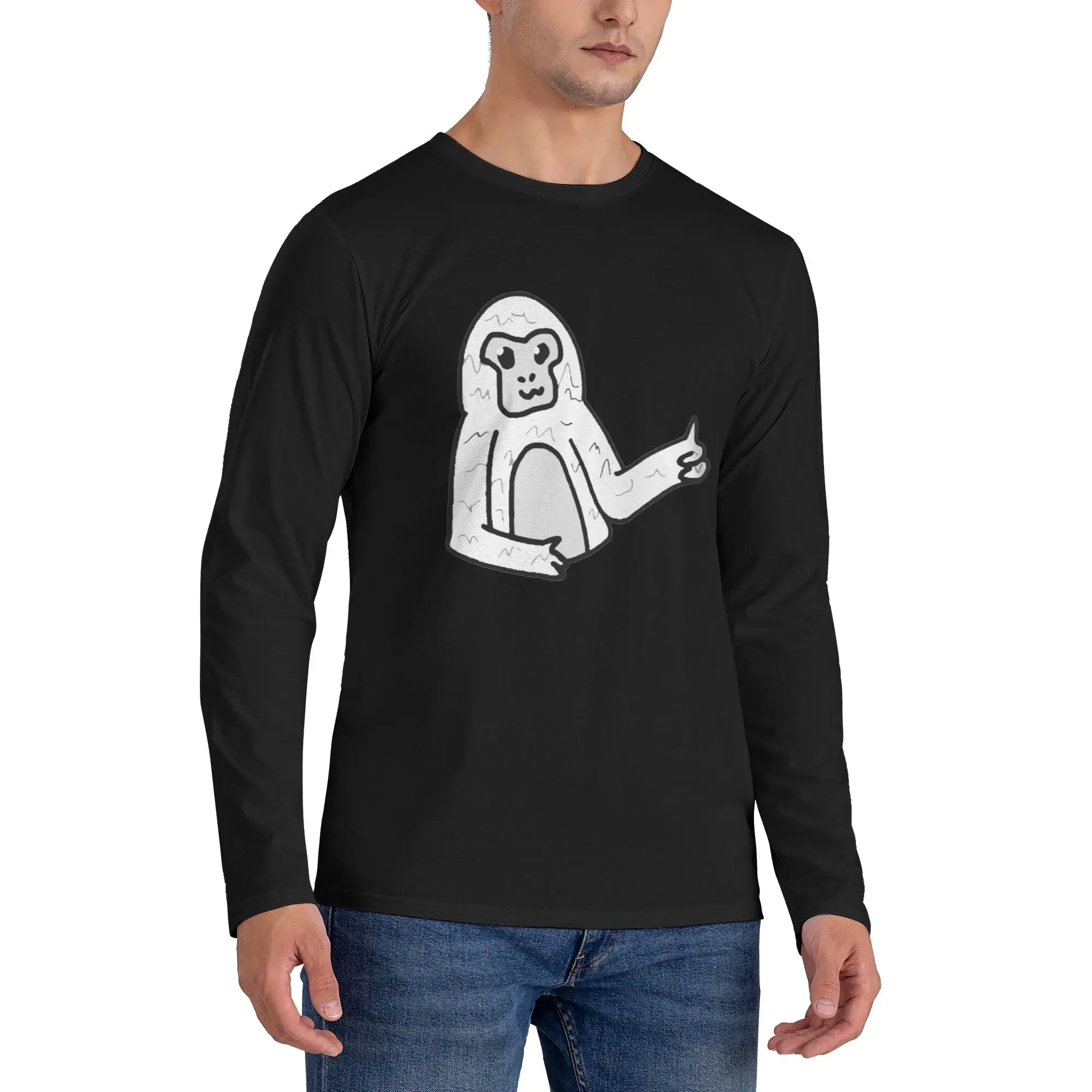 

Gorilla Tag Pfp Maker Men's Long Sleeved T-shirt Fashion Round Neck T shirts Spring and Autumn Men tops