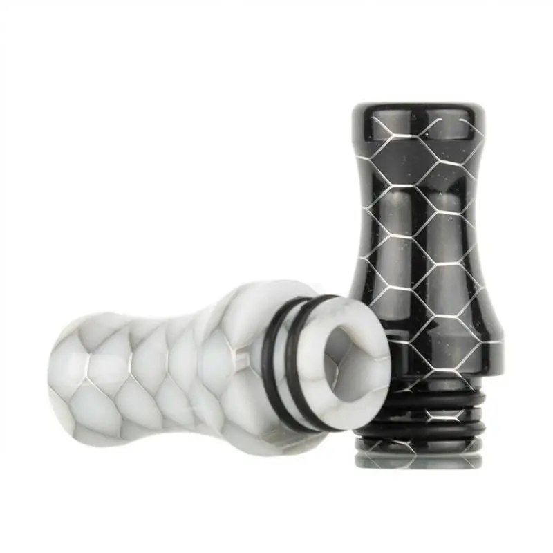 Vape 510 Long Snakeskin Resin Drip Tip Honeycomb Standard Narrow Bore Mouthpiece For RDA RTA Tank Atomizer