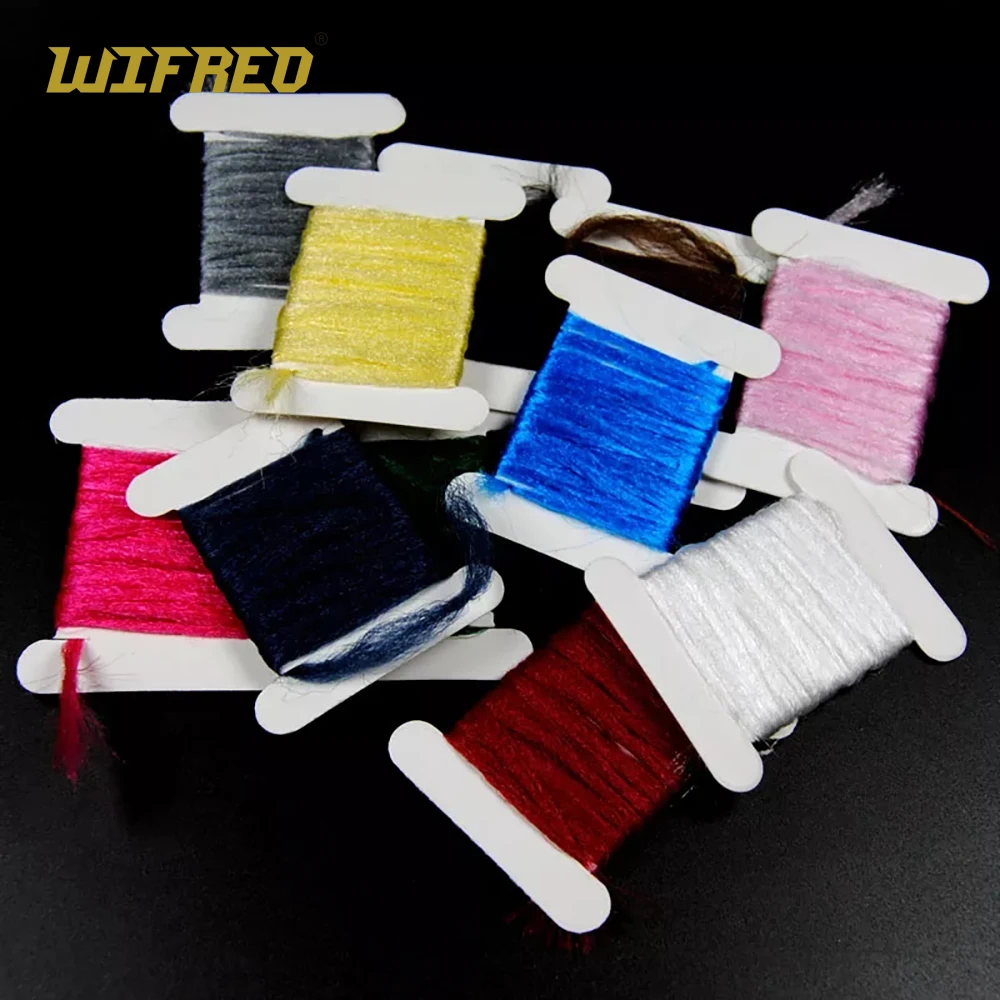 Wifreo 2m/card Fly Tying Parachute Fly Wing Synthetic PP Fiber Tail Wings Materials White Grey Yellow Medium Fishing Bait