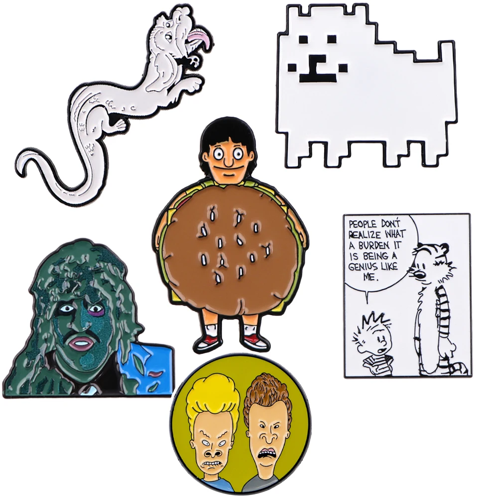 Funny Cute Stuff Enamel Pin Brooches for Clothes Briefcase Badges on Backpack Accessories Lapel Pins Decorative Jewelry