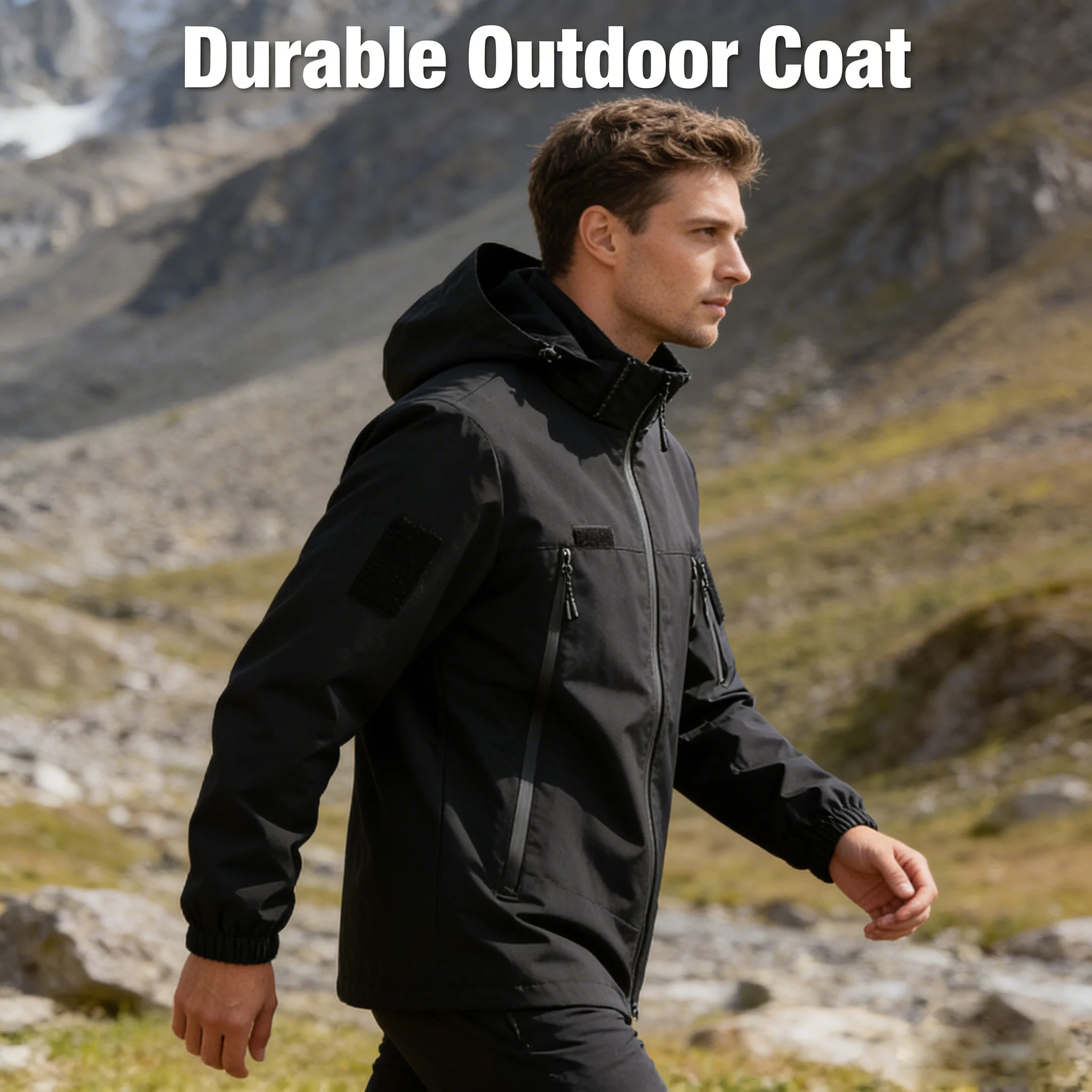 Spring Autumn Men's Mountain Hiking Jackets Fashion Mens Climbing Windbreaker Hooded Coats Men Breathable Bomber Jacket Clothing