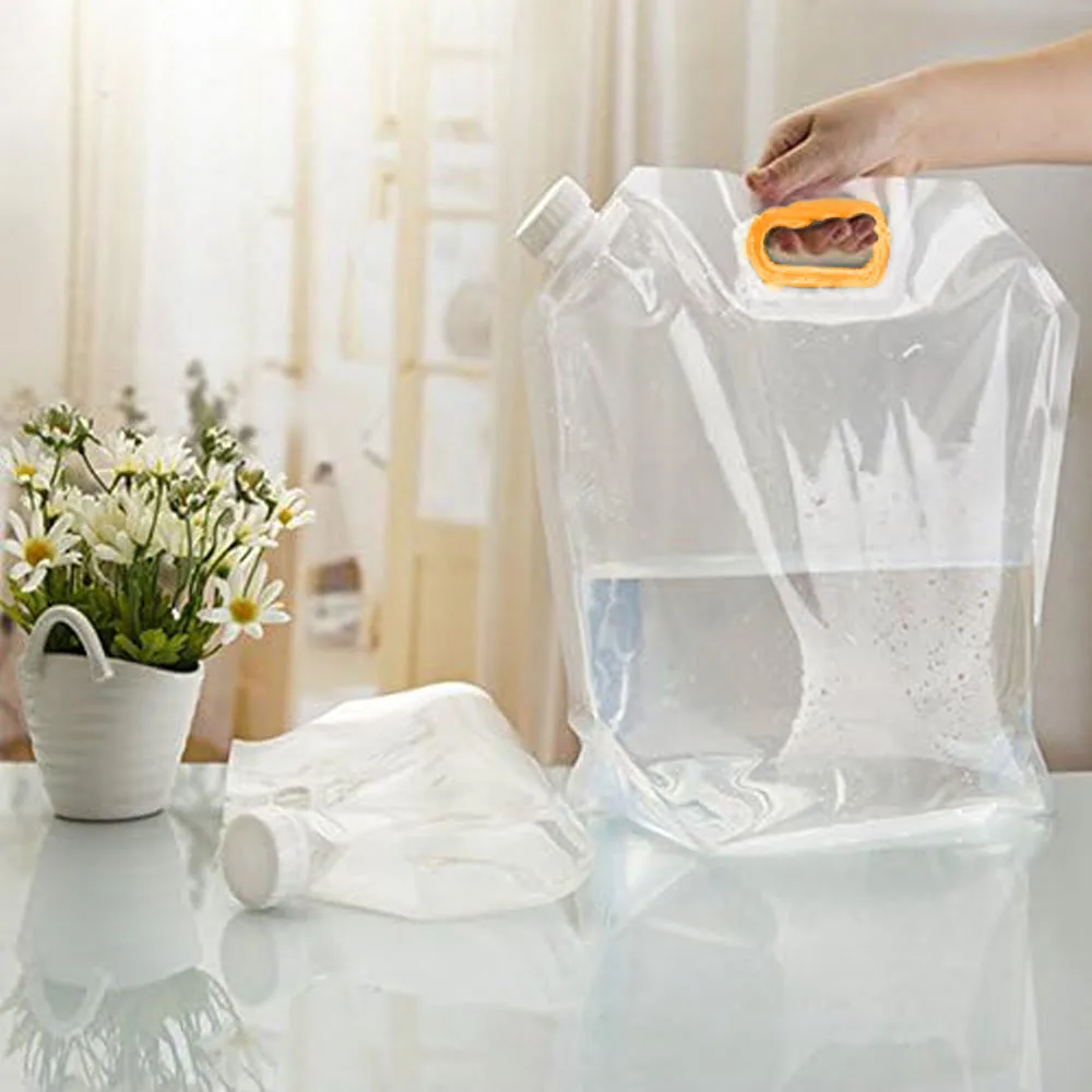 5L Tragbarer Wasserbeutel, faltbarer Eimer, Aufbewahrung, Wasserbehälter, Krug, Flaschentasche, Outdoor-Sport, Reisen, Camping, Zubehör mit Griff – Detail 7