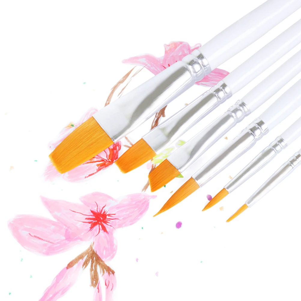 

6 Pcs Oil Paint Brushes Artist Portable Painting Household Watercolor Convenient Aluminum Tube Multi function Drawing Supply