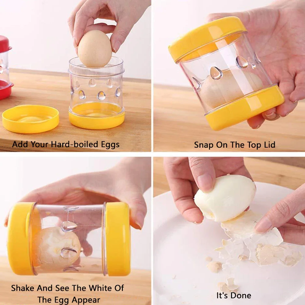 Cooked Egg Shell Remover Manual Egg Shell Remover Not Dirty Hands Easy to Shell Eggs Remover Kitchen Fully Automatic Small Tool