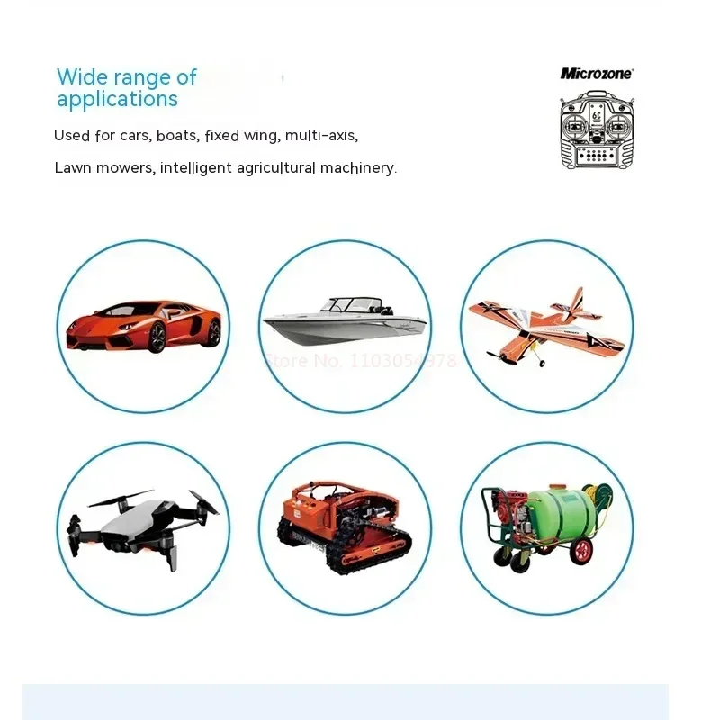 Microzone-receptor de Control remoto Mc6c 6a 6b, actualización de 6 canales, 2023g, modelo de avión, ala fija de cuatro ejes, novedad de 2,4