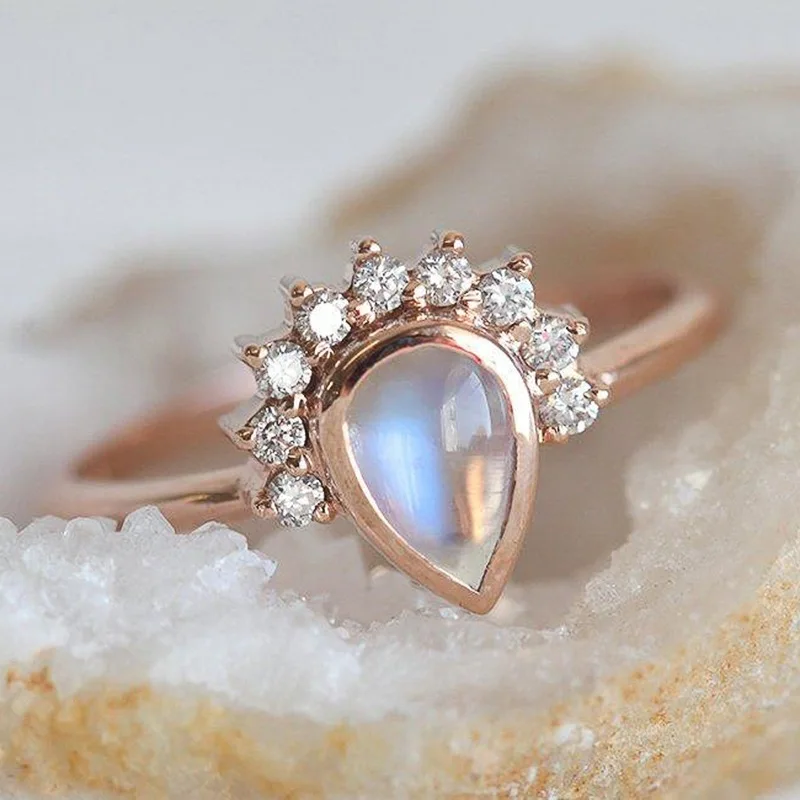 European and American Water Drop Luxury Fashion Wedding Jewelry Attends Banquet, Bridal Wedding 2 Piece Line Design Accessories