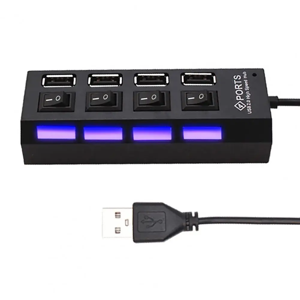 ปฏิบัติ USB Hub ประหยัดพื้นที่ Plug Play แล็ปท็อป USB 2.0 Splitter Hub USB Hub อะแดปเตอร์ USB Expander hub