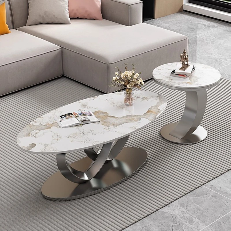 Tavolino da caffè unico in piedi Tavolino da caffè estetico rotondo industriale di lusso Moderno semplice Mesa Mobili postmoderni ausiliari