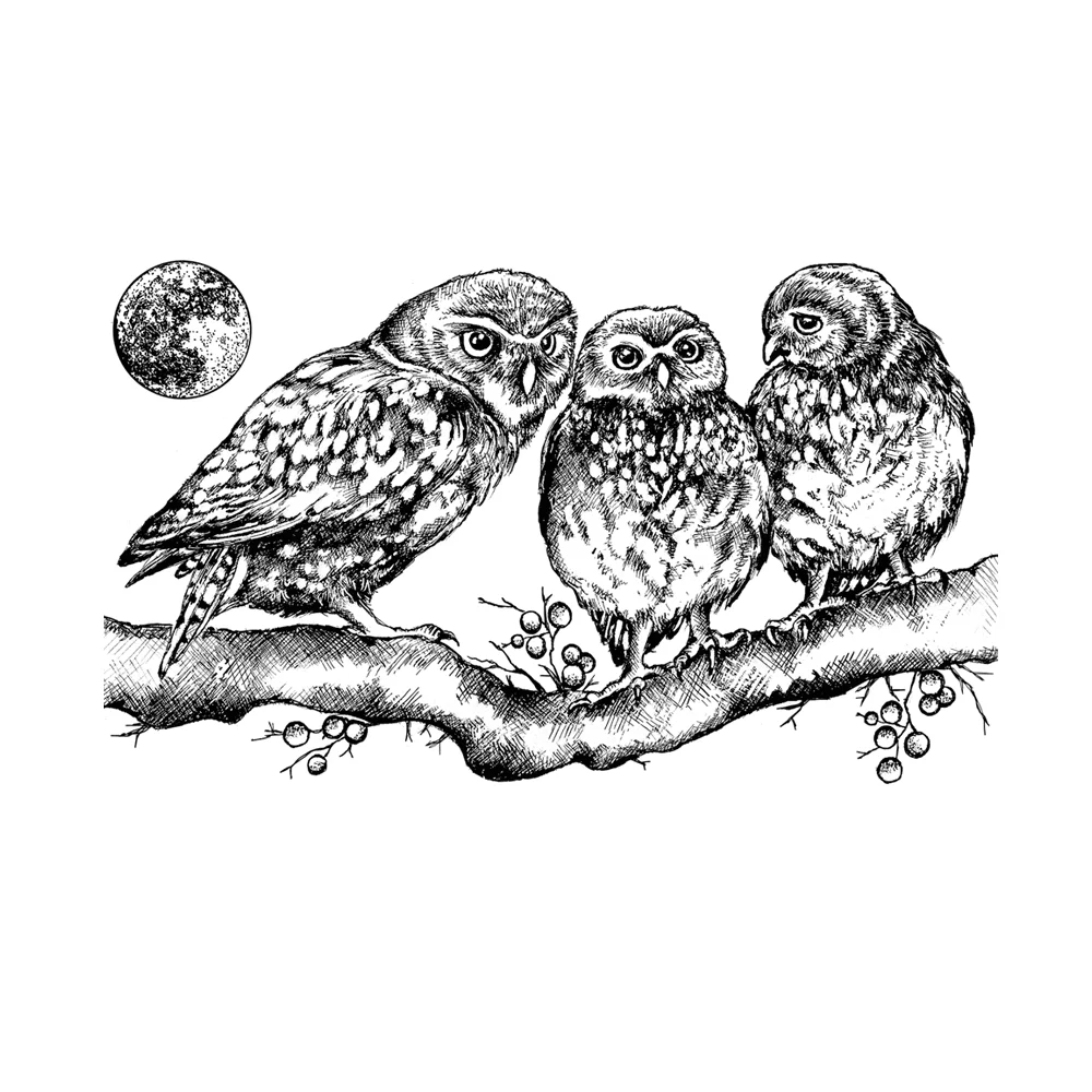 2023 New Arrival Owl Transparent Stamps Seal for DIY Scrapbooking Photo Album Decorative Clear Stamp