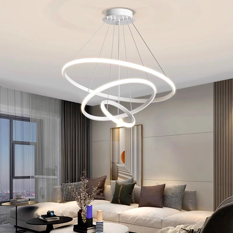 Moderno simples pendurado LED lustres para sala de estar, iluminação interior, lâmpada do teto, iluminação para sala de estar