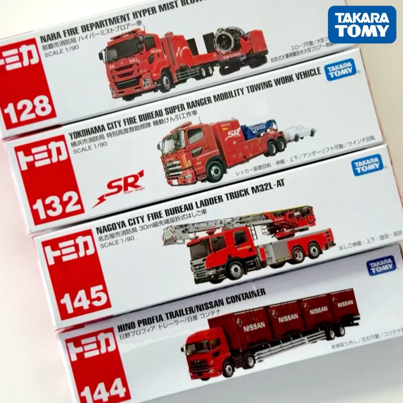 

Takara Tomy Tomica Alloy Diecast Fire Truck Model Ladder Rescue Command Fire Engine Vehicle Collectible For Hobby Display