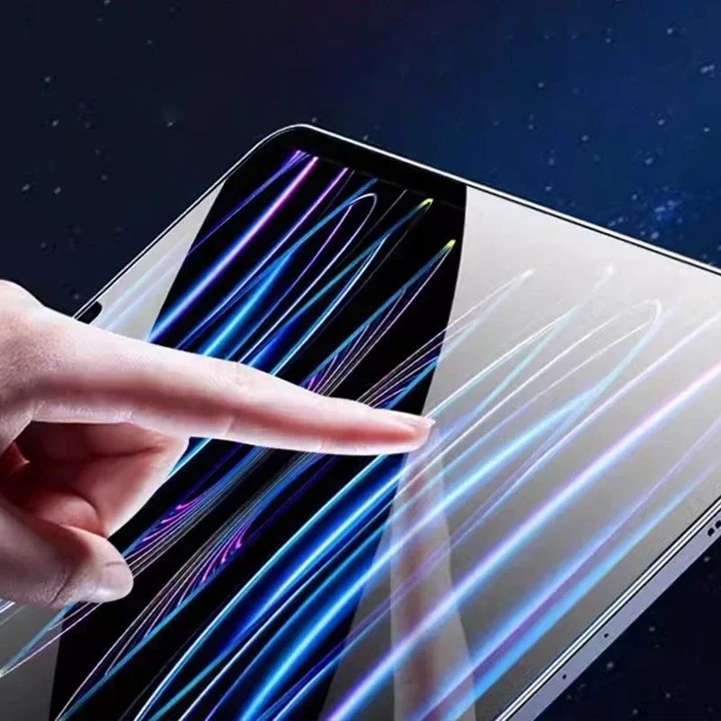 กระจกนิรภัยพรีเมี่ยมสําหรับ Apple iPad Pro/Air 11/13 นิ้ว 2024 ติดตั้งง่ายสําหรับ iPad Air 6 ฝุ่นฟรีป้องกันหน้าจอ