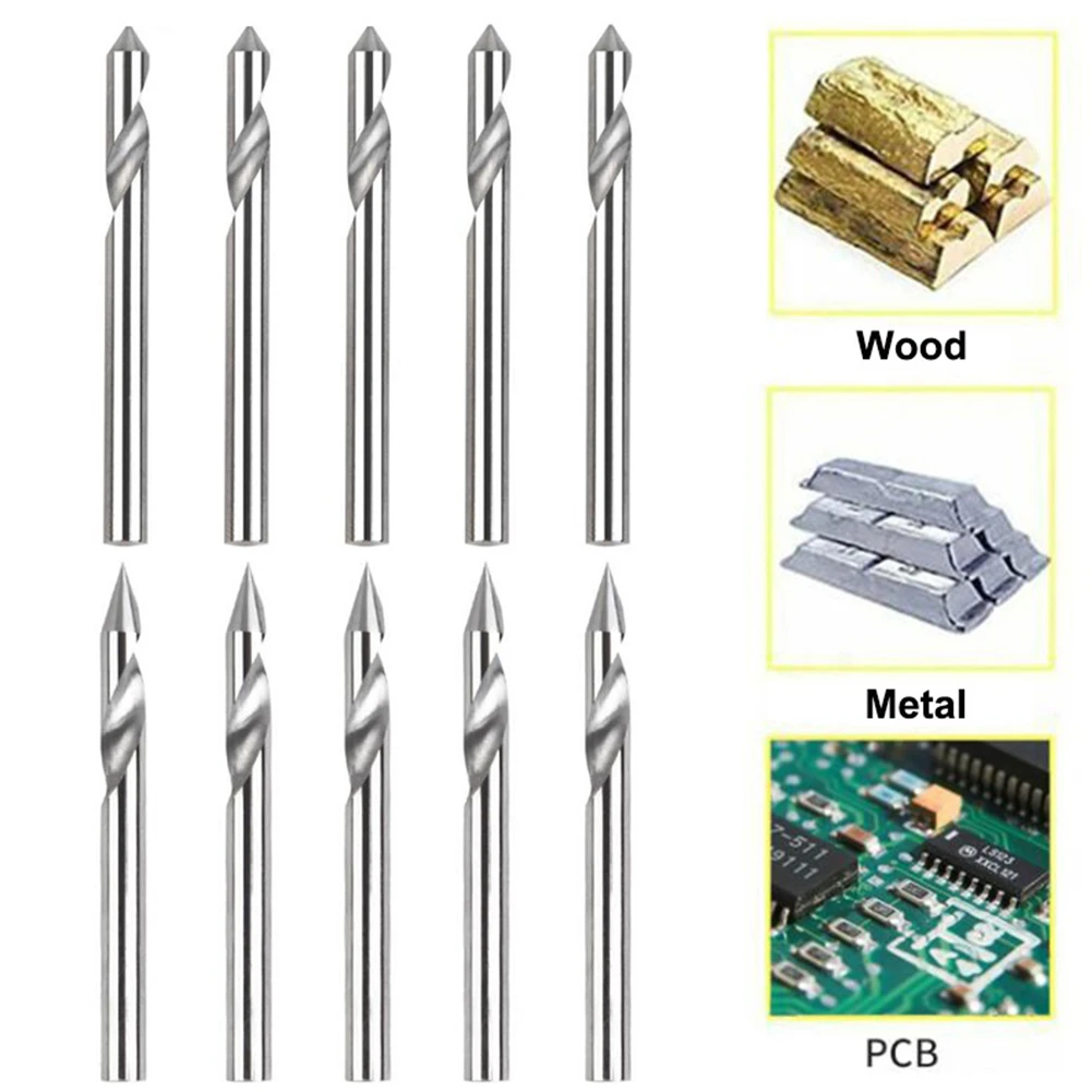 

CNC Router Bit Engraving Tools Milling Cutter Pointed Single Blade Spiral 1 8 Inch Round Shank Cutting Milling
