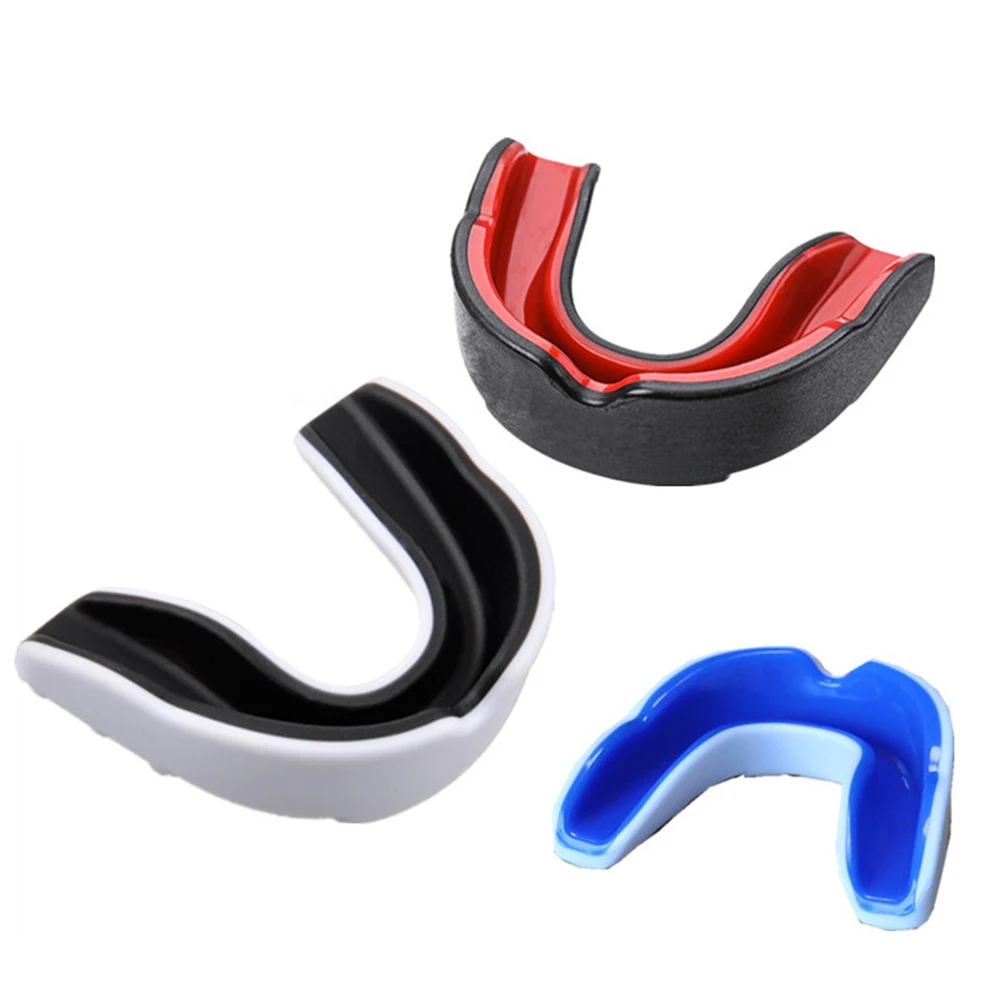 Kids Boxing Gum Shield with Storage Case Mouth Guard EVA Sports Mouth Guard Double Colored for Boxing MMA Kickboxing Muay Thai