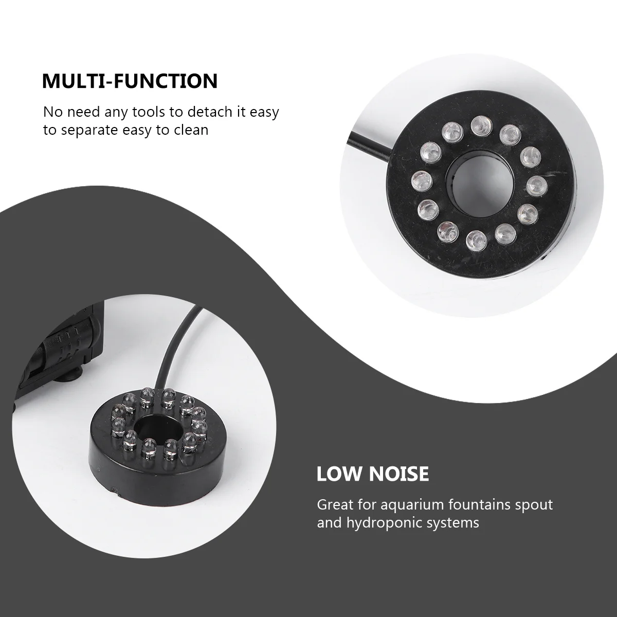 

Submersible Water Pump With Led Light 3W Adjustable Flow Rate For Aquarium Fountains Ponds Mist Maker Humidifier Fogger Rockery