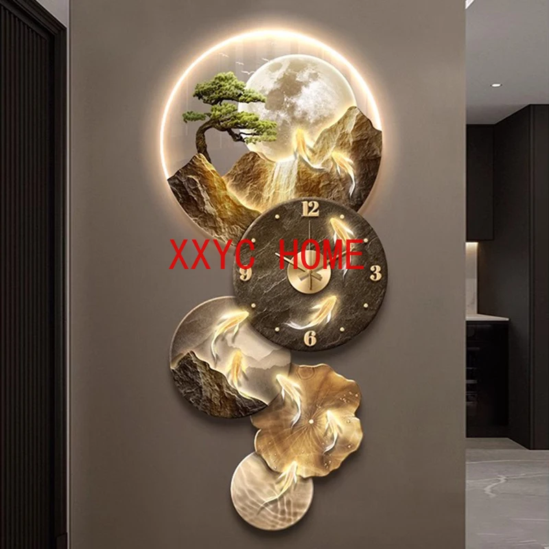 Art Mural Wall Clocks Luxury Living Room Aesthetic Large Wall Watch Led Silent Fashion Minimalist Reloj De Pared Home Decoration