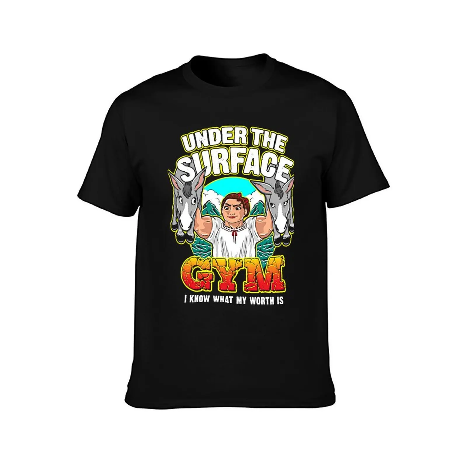 Under The Surface Gym T-Shirt, Summer Casual Cotton Tee, Oversized Streetwear Tops, Vintage Graphic Print, Unisex Men Women