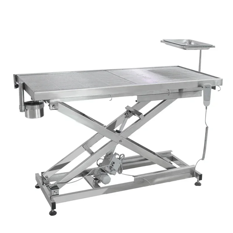 Pet hospital clinic stainless steel 304 electric lifting animal operation portable vet operating veterinary surgery table