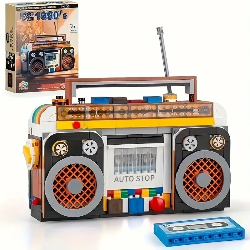 

554pcs Retro radio building blocks Durable ABS Material Home Decor，Ideal New Year Gift, Festive Holiday Gift for Family