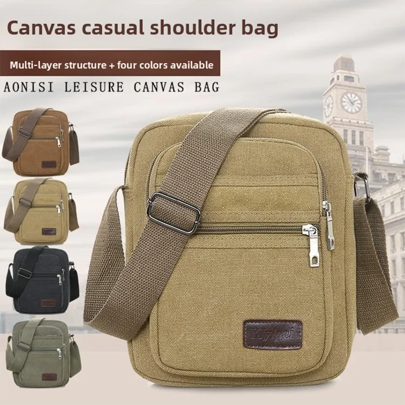 حقيبة شحن قماشية، حقيبة أدوات، حقيبة قماش صغيرة، حقيبة كروس، حقيبة كاجوال متعددة الطبقات