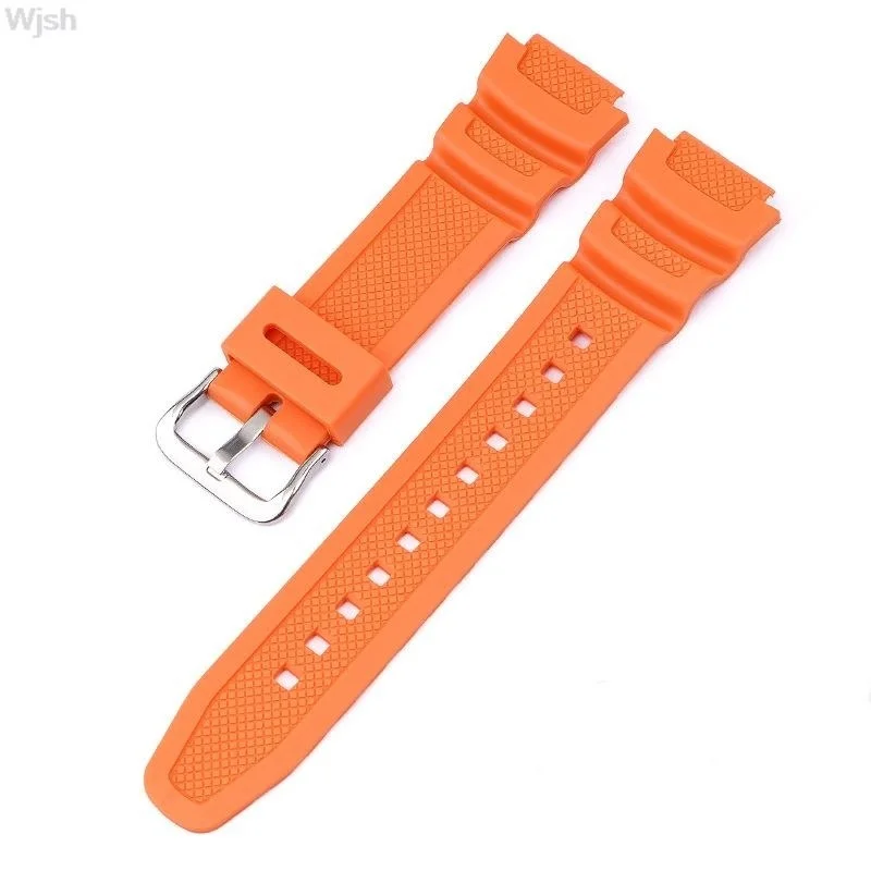 18mm Rubber Watchband For Casio AQ-S810W S800W AE-1000W SGW-400H 300H 500H W735H Silicone Strap Wrist Band Bracelet Watch Correa