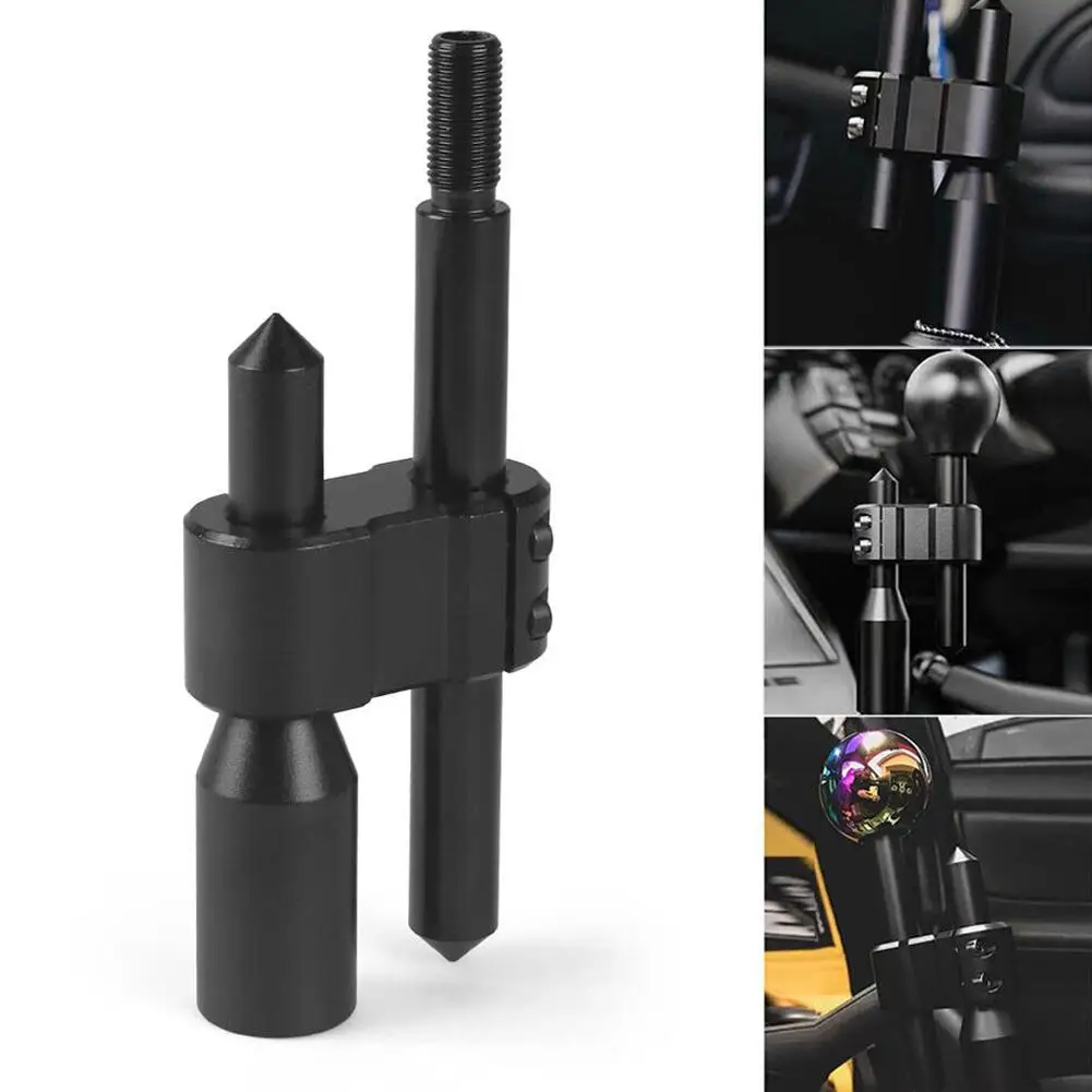 

M12x1.25 Aluminum Alloy Car H Type Shift Knob Extension Extender Shifter Gear With Three Adapters Adjustable W5Y2