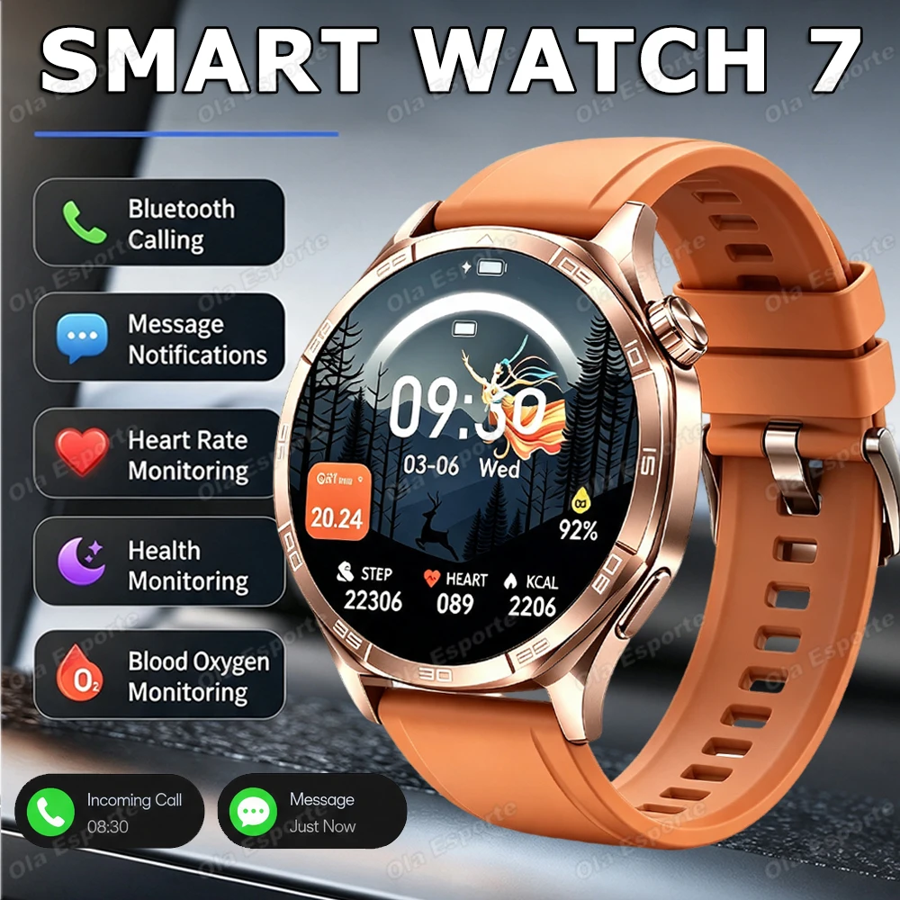 Men's Outdoor Smart Watch with Bluetooth Call, 1.52inch