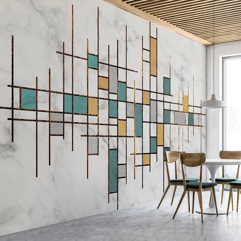 Customized 3D Mural Wallpaper Nordic Abstract Geometric Marble Living room sofa TV background wall bedroom restaurant Home Decor