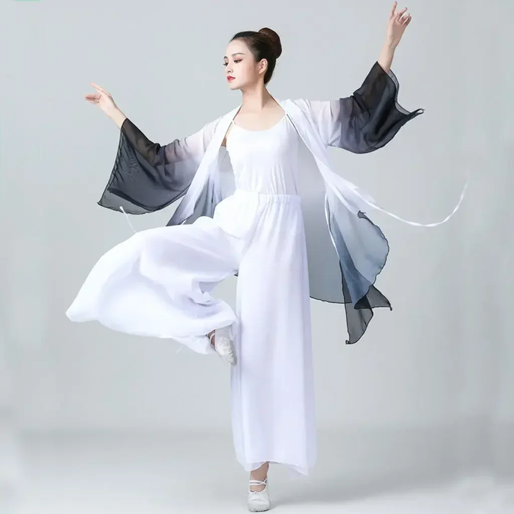 Costume da danza classica Abbigliamento da pratica nazionale Hanfu Abbigliamento da donna Elegante abito in stile antico Costumi Hanfu per spettacoli