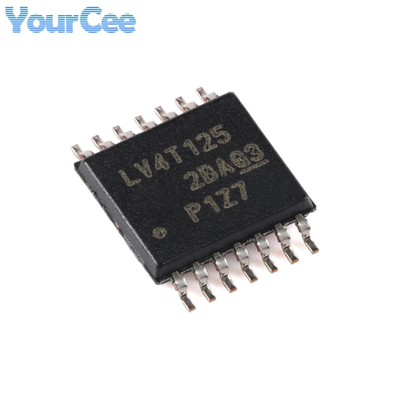 10pcs/2pcs SN74LV4T125PWR TSSOP-14 SN74LV4T125 TSSOP14 Single Power Supply Four-way Buffer Chip