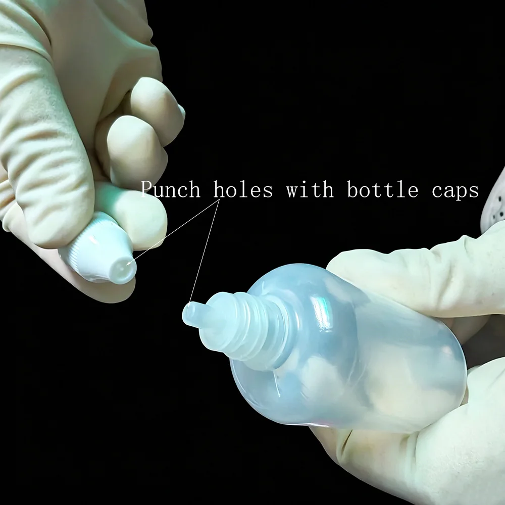 5ml/10ml/20ml/30ml/50ml/100ml/120ml Transparente Auslaufsichere Flüssigkeits-Tropfflaschen Nachfüllbare Leere Plastik-Quetschflaschen aus PE-Kunststoff – Detail 2