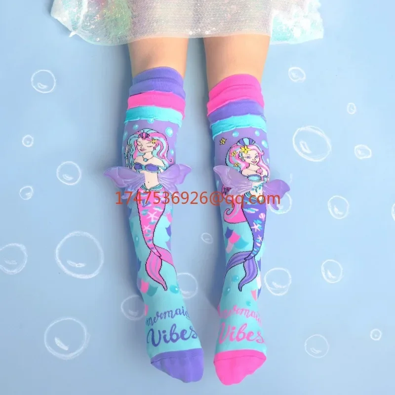 Mermaid medium tube socks autumn and winter girl cute dream princess socks parent-child dress-up