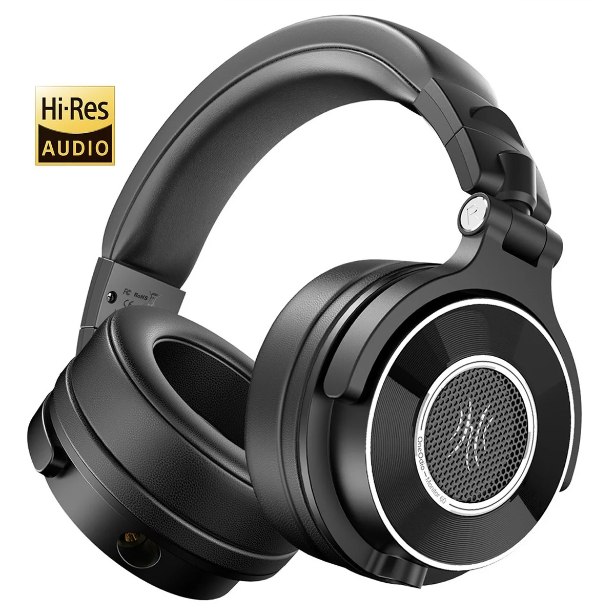 To Monitor 60 Wired Headphones Professional Studio Headphones Stereo Over Ear Headset With Hi-Res Audio Microphone For DJ