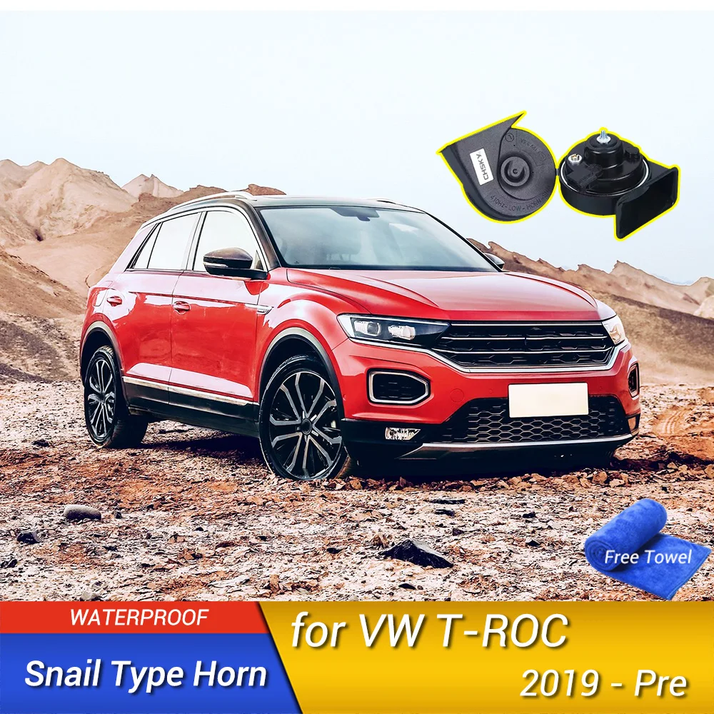 Głośniki samochodowe z klaksonem ślimaka Głośnik wysokotonowy Wysoki bas Wodoodporny gwizdek do VW T-ROC 2018-2024