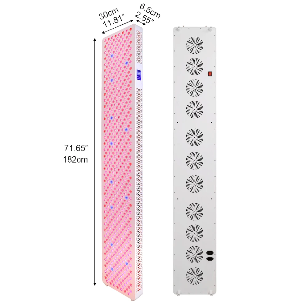 Black White color Red Nir Light Therapy 3000W Full Body Free Logo Add 8 Spectrum Led Red Light Therapy Panel 3w 5w