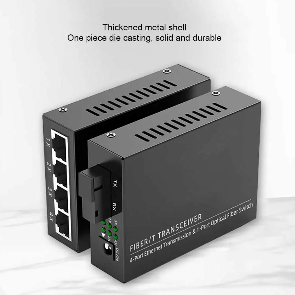 2 Stück Set Ethernet Fiber Switch heizt Dissipation Networking Converter
