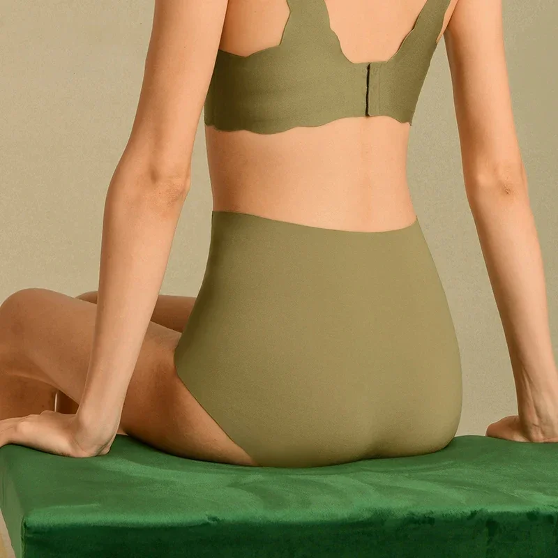 SUJIIN Women's High Waist Seamless Panties Female Underwear Ladies Briefs for Women Comfortable Breathable Soft Underpants N123