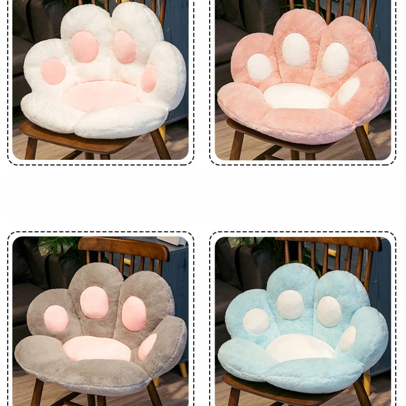70cm INS Cute Cat Paw Cushion Plush Filling Soft Pillow Heart Shaped Tatami Sofa Cushion Kawaii Birthday Gift Home Decoration view 5
