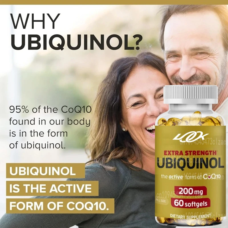 

Натуральные мягкие капсулы CoQ10 200 мг, мощный антиоксидант и коэнзим Q10 с высокой абсорбцией, 60 капсул