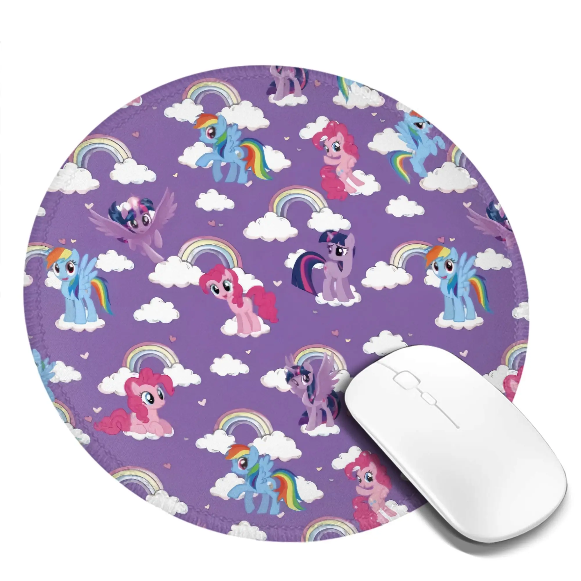 My Little Pony 8 inch ronde muismat bureaumat laptop muismat voor kantoor pc computer toetsenbord antislip rubberen bureaumat