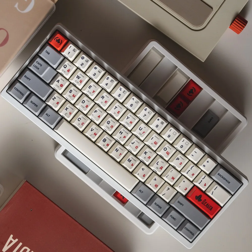 

Retro Russian Side Engraved Keycaps Cherry Profile PBT 145 Keys Game Accessories Ergonomics Front Carve Mechanical Keycaps Gift