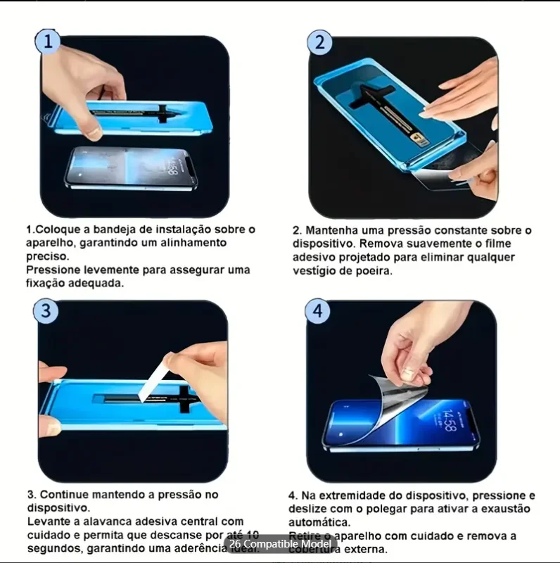 2pcs Screen Protector for iPhone 13 proMax Tempered Glass13pro 13 Dust-Free Application with Alignment Frame Full Coverage Film