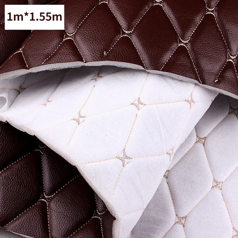 100*155cm Thick Artificial PU Leather Fabric for Upholstery Furniture Car Floor Background Wall Sliding Door Decor Faux Leather