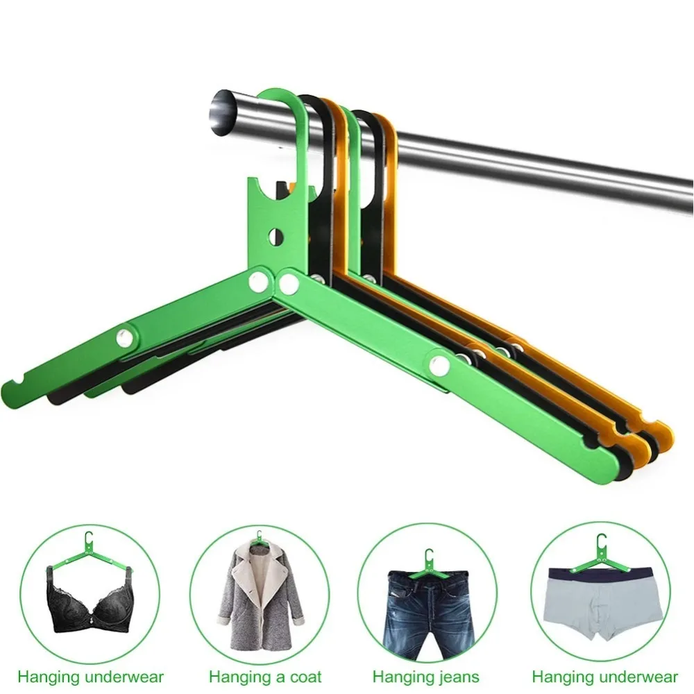 Outdoor Reise Camping Aluminium Legierung Klapp Mantel Kleiderbügel Mantel Trocknen Rack platzsparende Metall Kleiderbügel Kleiderschrank Organizer – Detail 2