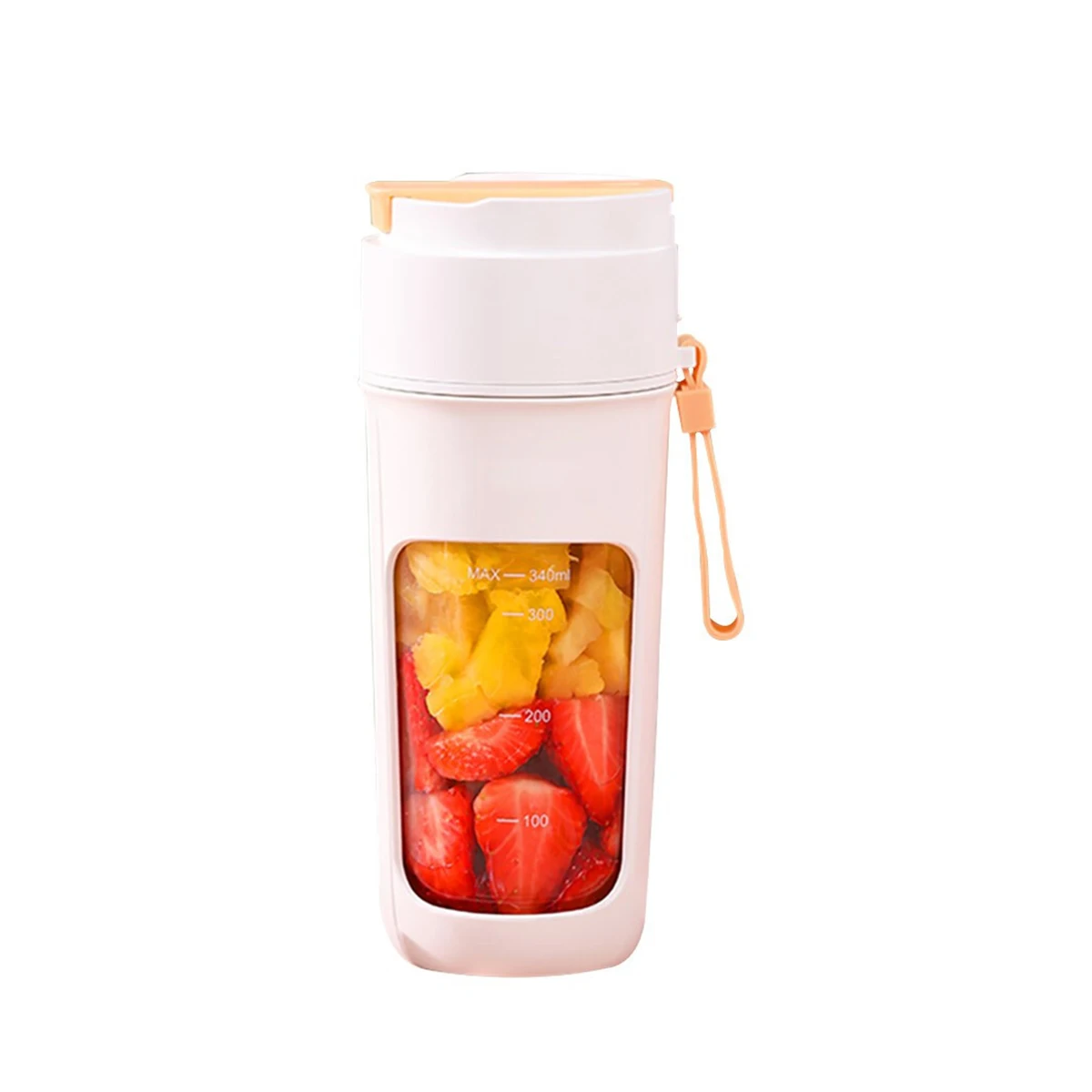 ABHI Portable Blender with Drinking Spout & Lanyard 8 Stainless Blades Plastic Juice TypeC Recharging Smoothie Vegetables Fruits