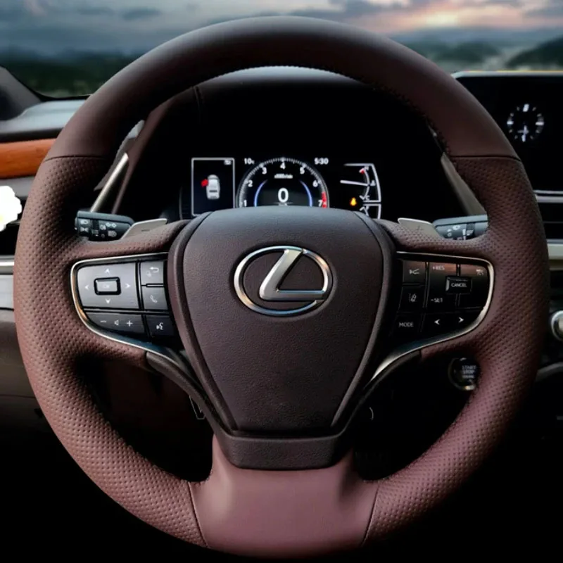 

DIY Hand Sewing Car Steering Wheel Cover for Lexus Es200 Rx300 Es300h Rx270 Nx260 Ux Ct Genuine Leather Interior Accessories