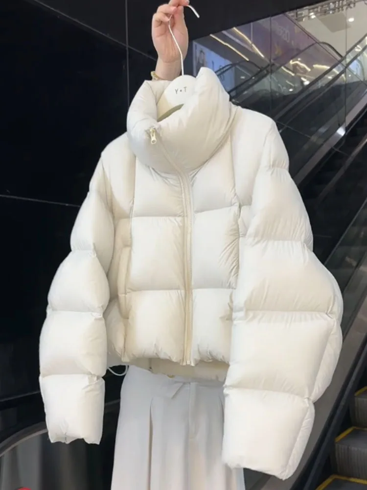Unique ort blanc vers le bas Jaet femmes hiver 2025 nouveau coréen Sle petite taille pain manteau Thi vêtements d'extérieur coréen Sle